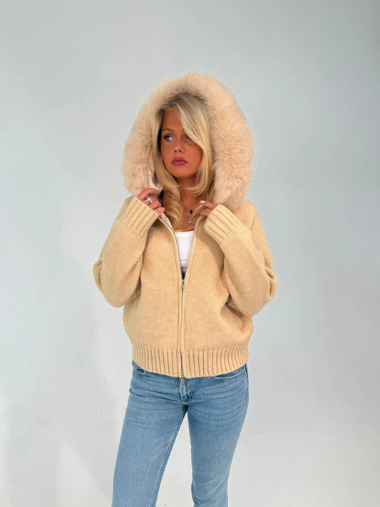 Fur Jacket - Beige