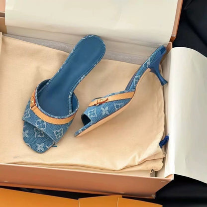 Monogram Kitten Heels