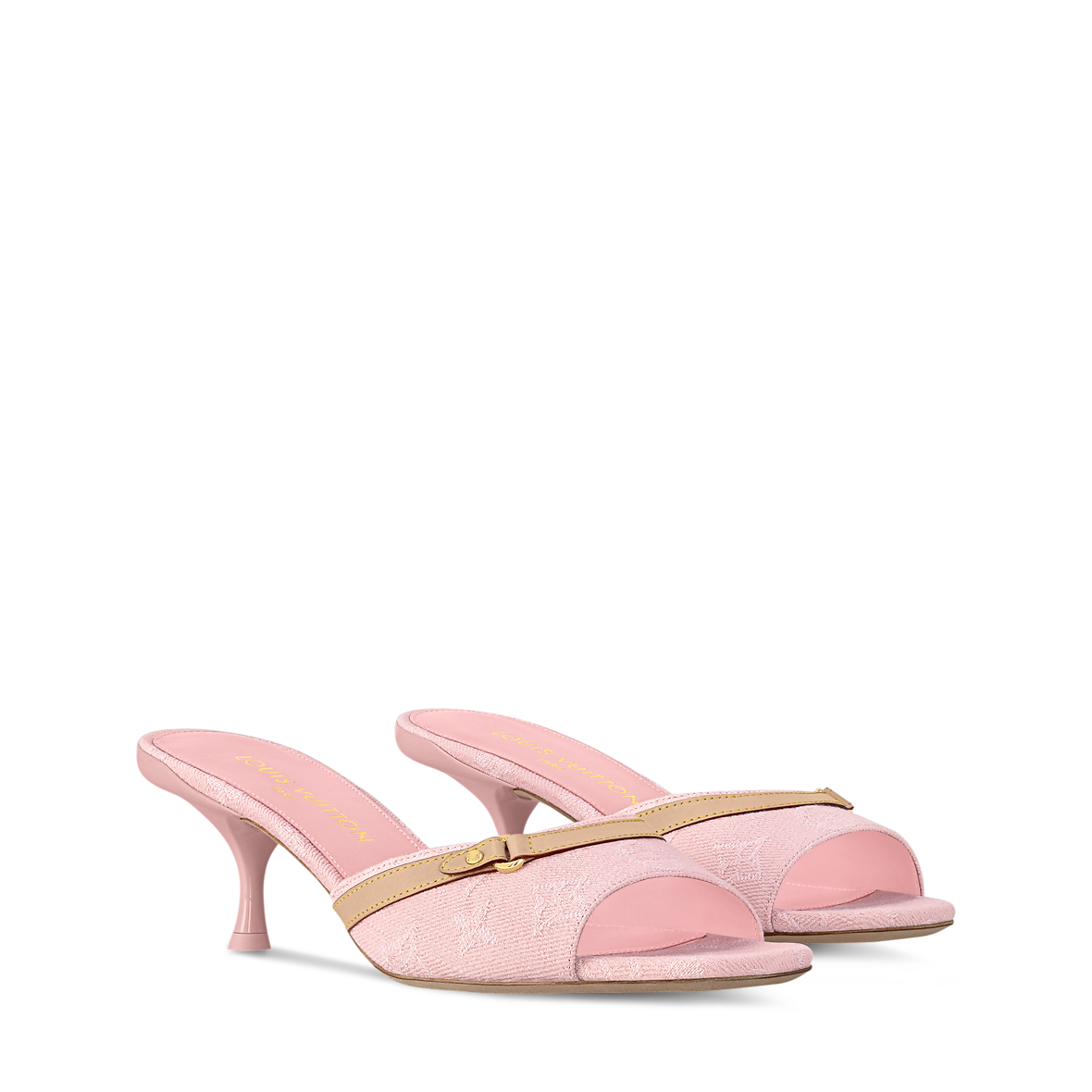 Monogram Kitten Heels