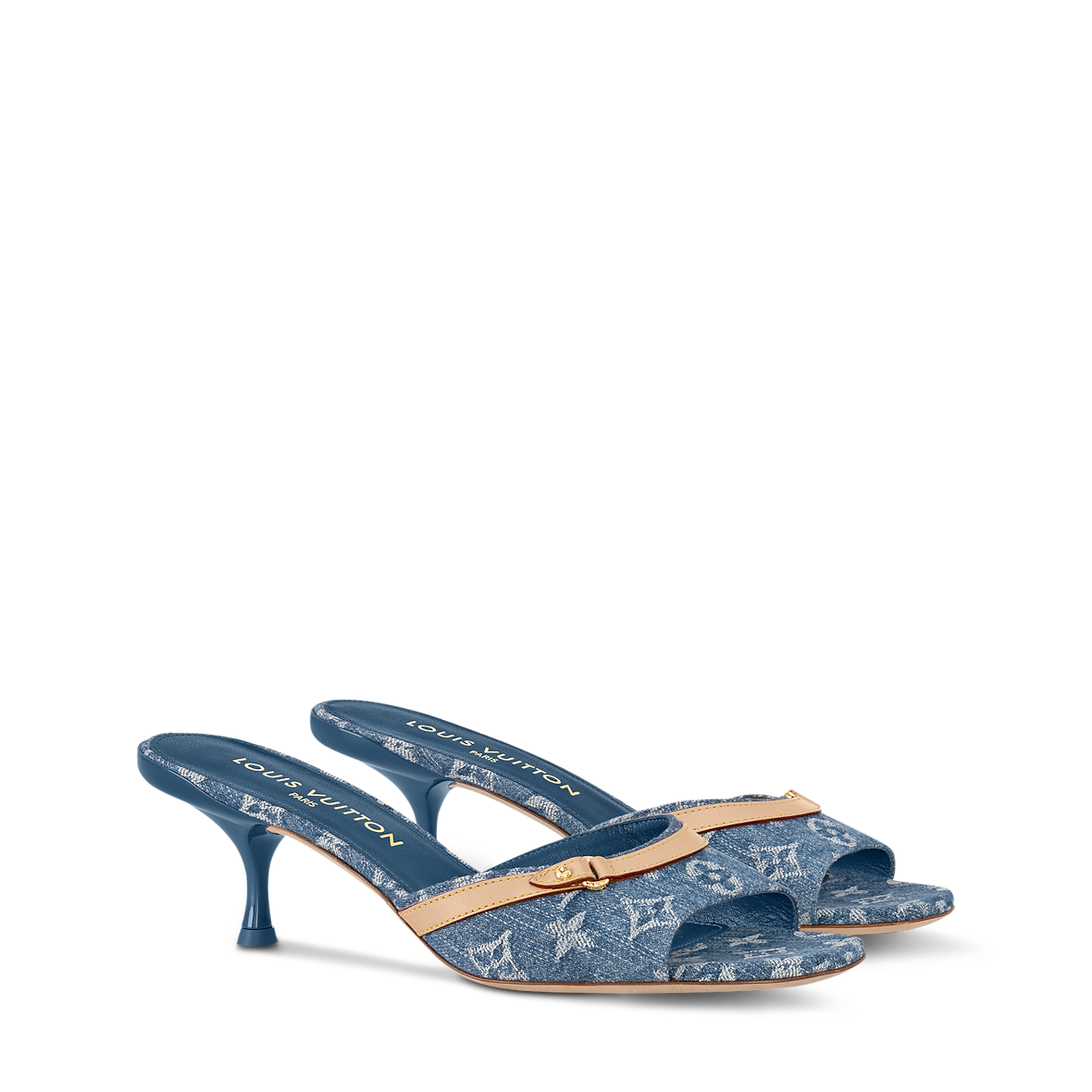 Monogram Kitten Heels