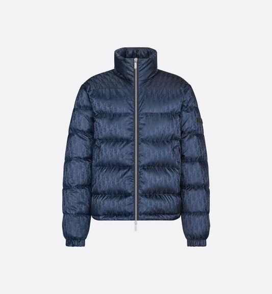 "D" Oblique Puffer Blau